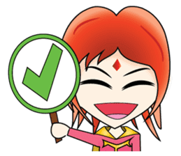 Yumiki Kasaiko, Girl with Flame Red Hair sticker #1462717