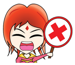 Yumiki Kasaiko, Girl with Flame Red Hair sticker #1462718