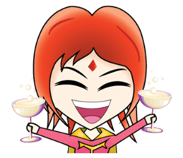 Yumiki Kasaiko, Girl with Flame Red Hair sticker #1462719