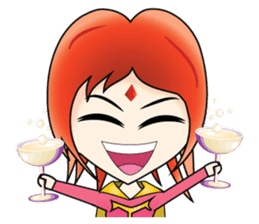Yumiki Kasaiko, Girl with Flame Red Hair sticker #1462719