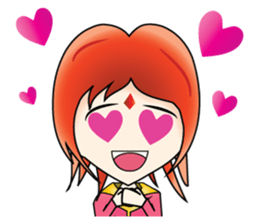 Yumiki Kasaiko, Girl with Flame Red Hair sticker #1462720