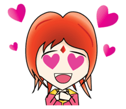 Yumiki Kasaiko, Girl with Flame Red Hair sticker #1462720