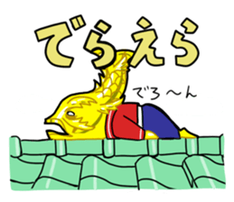 The gold killer whale from Nagoya, Japan sticker #1462941