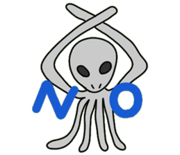 octopus alien sticker #1463563