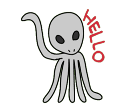 octopus alien sticker #1463564
