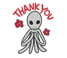 octopus alien sticker #1463565