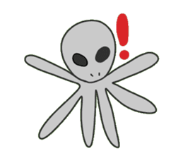 octopus alien sticker #1463567