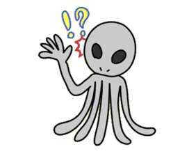 octopus alien sticker #1463569