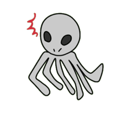 octopus alien sticker #1463570