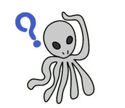 octopus alien sticker #1463571