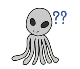 octopus alien sticker #1463572