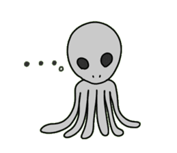 octopus alien sticker #1463573
