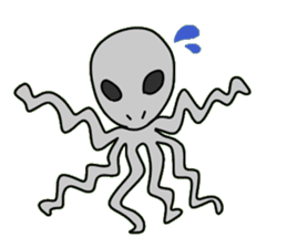 octopus alien sticker #1463574
