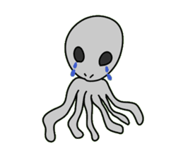 octopus alien sticker #1463578