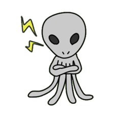 octopus alien sticker #1463580