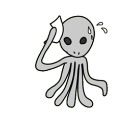 octopus alien sticker #1463582