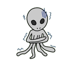 octopus alien sticker #1463583