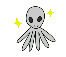 octopus alien sticker #1463590
