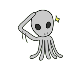 octopus alien sticker #1463591