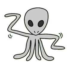 octopus alien sticker #1463593