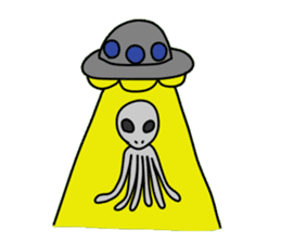 octopus alien sticker #1463599