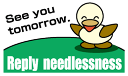 Through Duck English version sticker #1464044