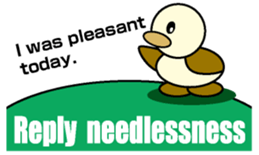 Through Duck English version sticker #1464050