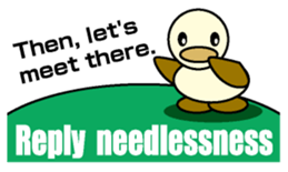 Through Duck English version sticker #1464052