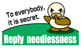 Through Duck English version sticker #1464060