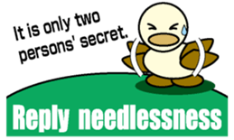 Through Duck English version sticker #1464062