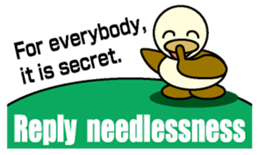 Through Duck English version sticker #1464063