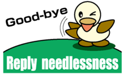 Through Duck English version sticker #1464070