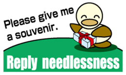 Through Duck English version sticker #1464075