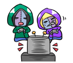 Sisters zombie sticker #1464394