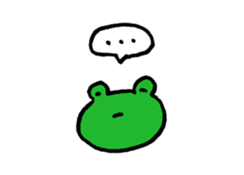 Sticker of give a vague answer KAERU-SAN sticker #1464536