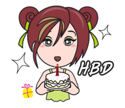 Gigi The Happy Asian Lady sticker #1464620