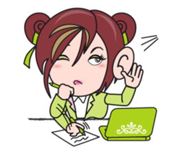 Gigi The Happy Asian Lady sticker #1464624