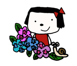 rinko and merry friends in seasons sticker #1464696