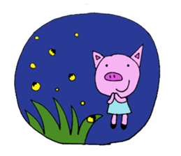 rinko and merry friends in seasons sticker #1464697