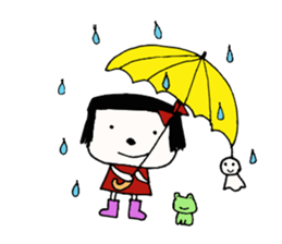 rinko and merry friends in seasons sticker #1464698