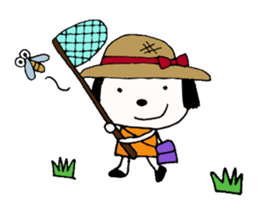 rinko and merry friends in seasons sticker #1464701