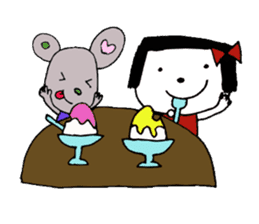 rinko and merry friends in seasons sticker #1464702