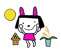 rinko and merry friends in seasons sticker #1464709
