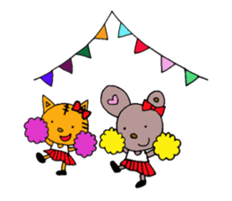 rinko and merry friends in seasons sticker #1464710