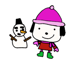 rinko and merry friends in seasons sticker #1464717