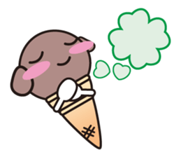 Chocolate ice cream sticker #1464894