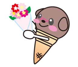 Chocolate ice cream sticker #1464905