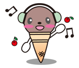 Chocolate ice cream sticker #1464907