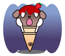Chocolate ice cream sticker #1464917