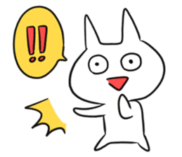 white cat Hello sticker #1464946